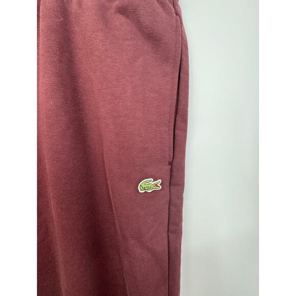 NWT‎ Lacoste Bordeaux Red Men's Tapered Fit Fleece Trackpants Size XXL (7) - Picture 2 of 5